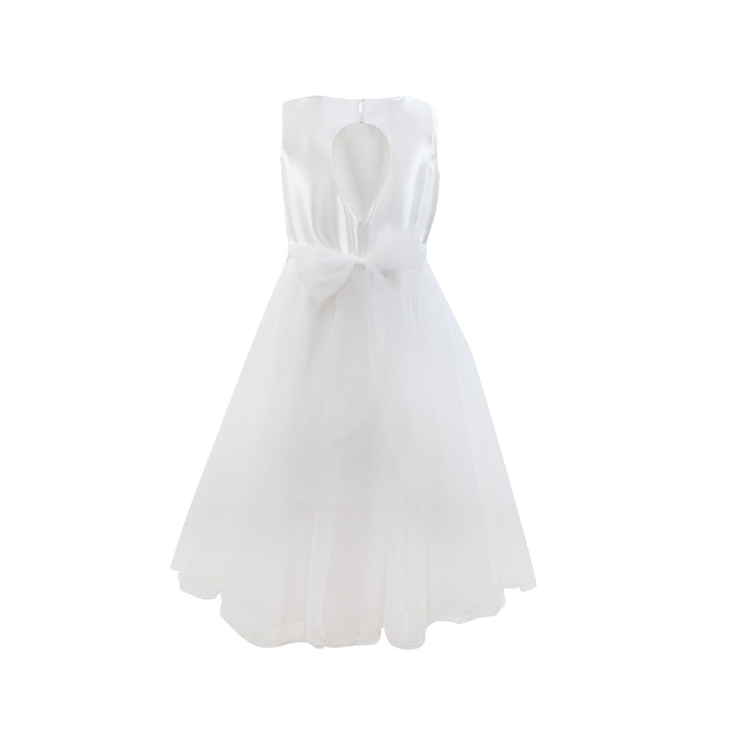 ABITO CERIMONIA BIANCO CON RICAMI BAMBINA TEEN - annameglio.com abbigliamento moda