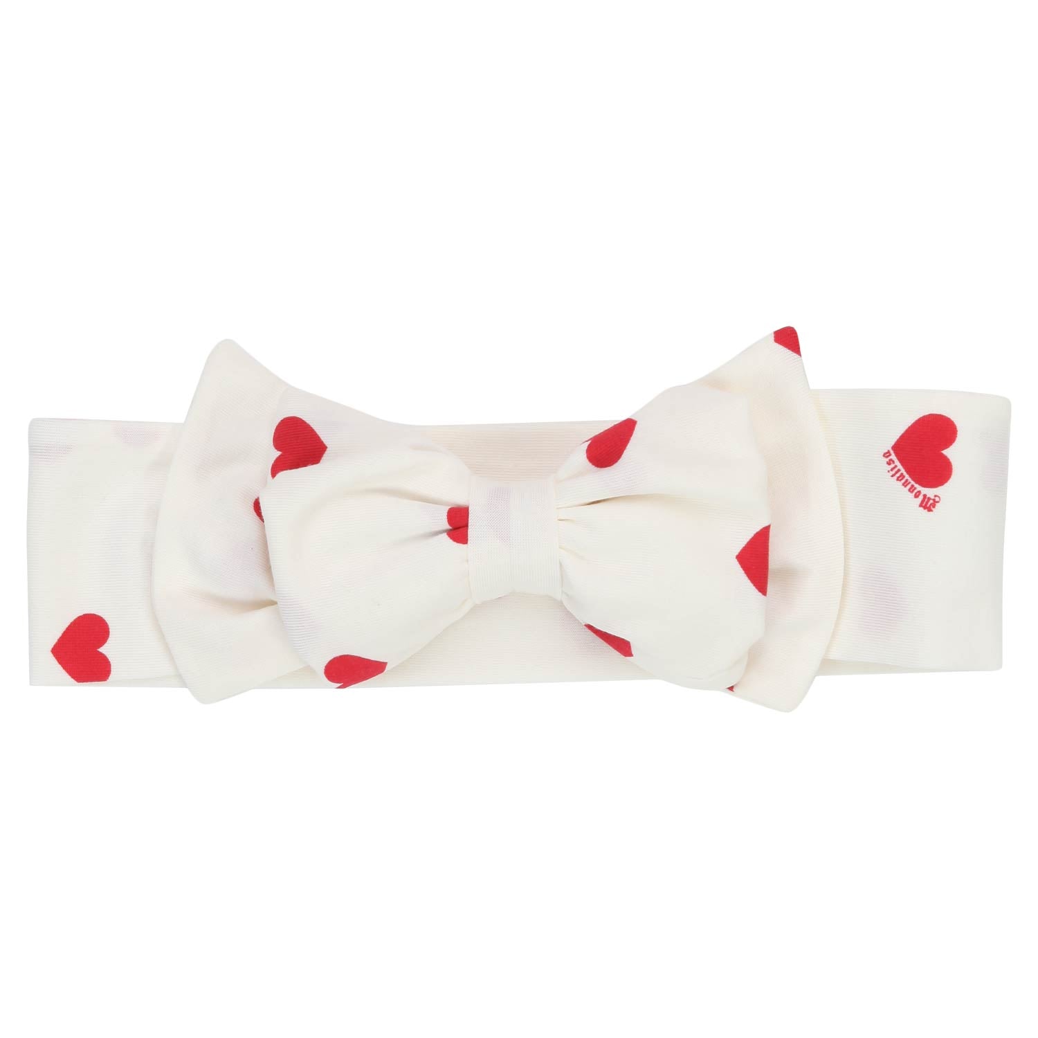 FASCIA BIANCA CON CUORI ROSSI BAMBINA E TEEN - annameglio.com abbigliamento moda