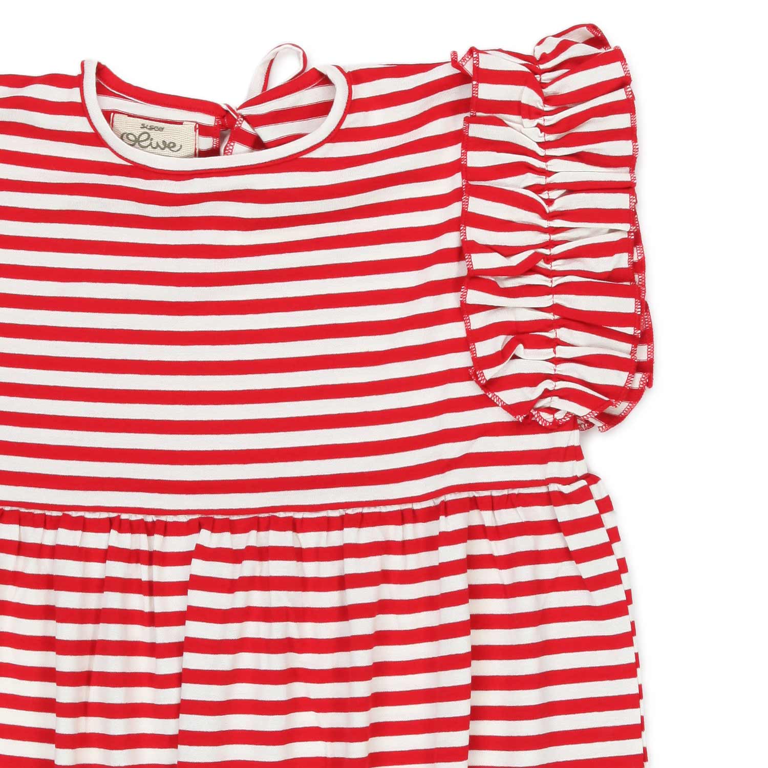 ABITO BIANCO E ROSSO A RIGHE BAMBINA - annameglio.com abbigliamento moda