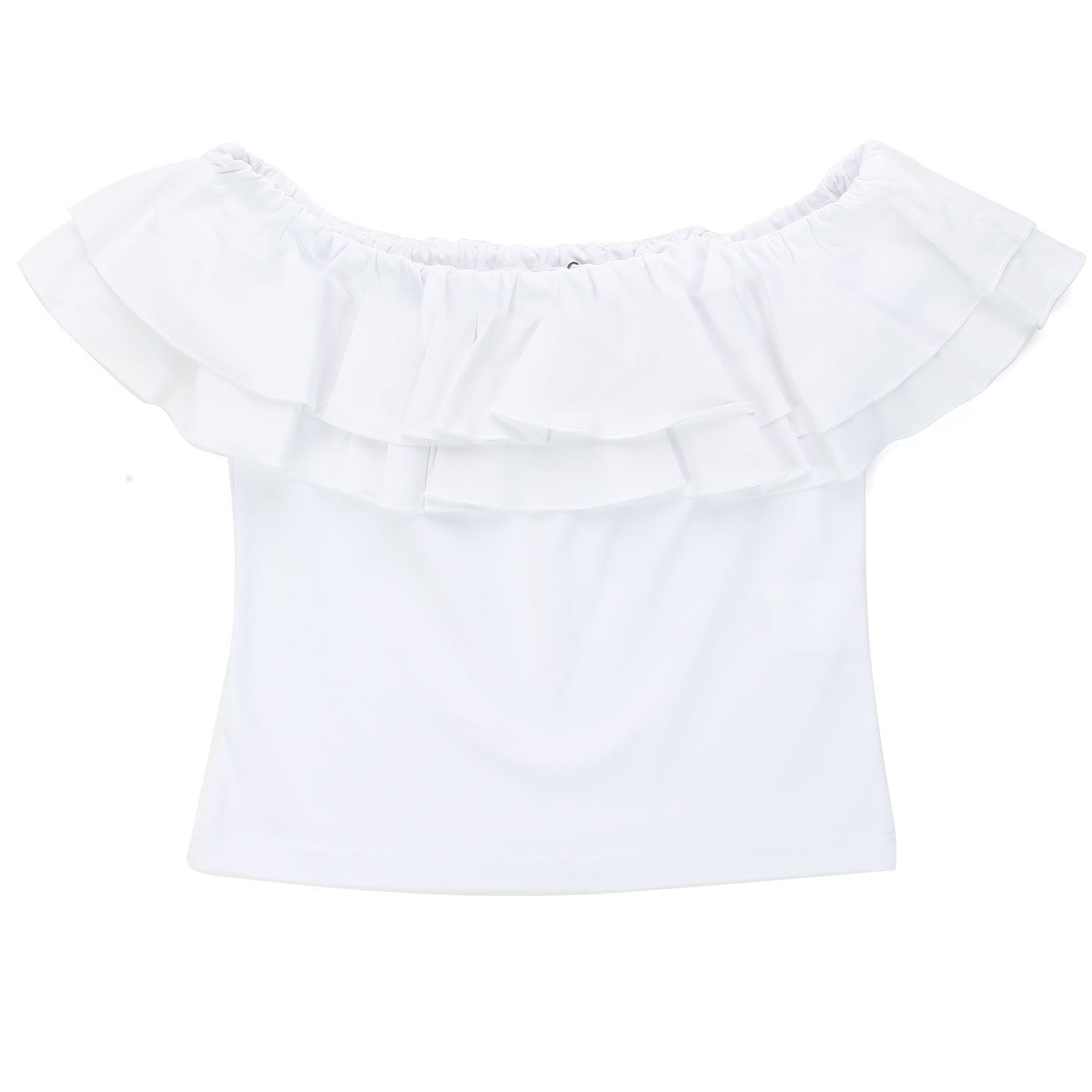TOP BIANCO CON VOLANT BAMBINA E TEEN - annameglio.com abbigliamento moda