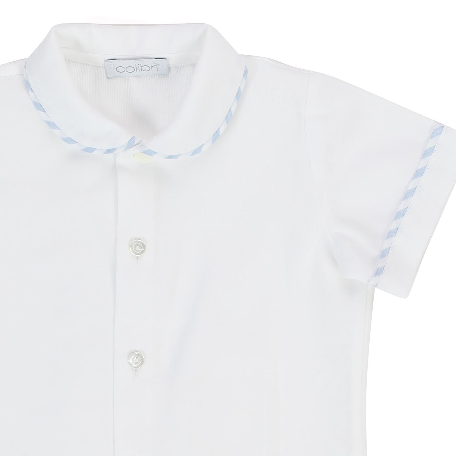 CAMICETTA NEONATO BIANCA E CELESTE - annameglio.com abbigliamento moda