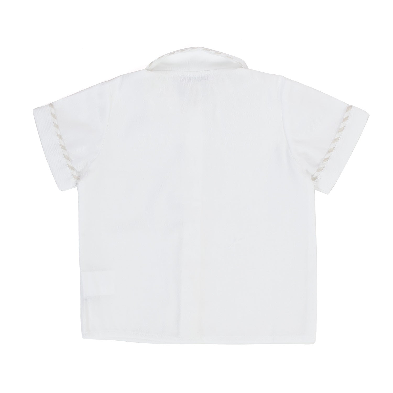 CAMICETTA NEONATO BIANCA E BEIGE - annameglio.com abbigliamento moda