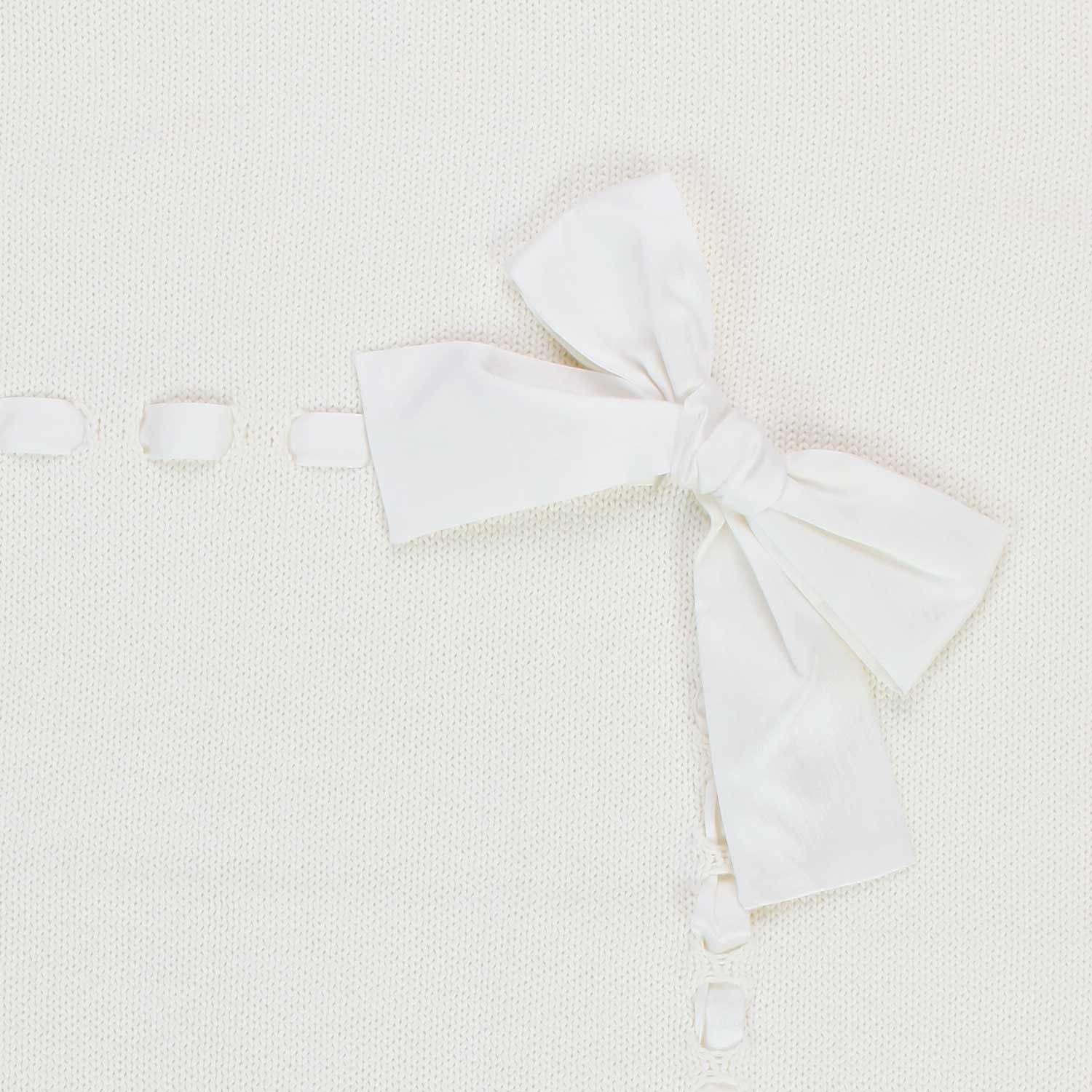 COPERTINA BEBÈ PANNA CON FIOCCO - annameglio.com abbigliamento moda