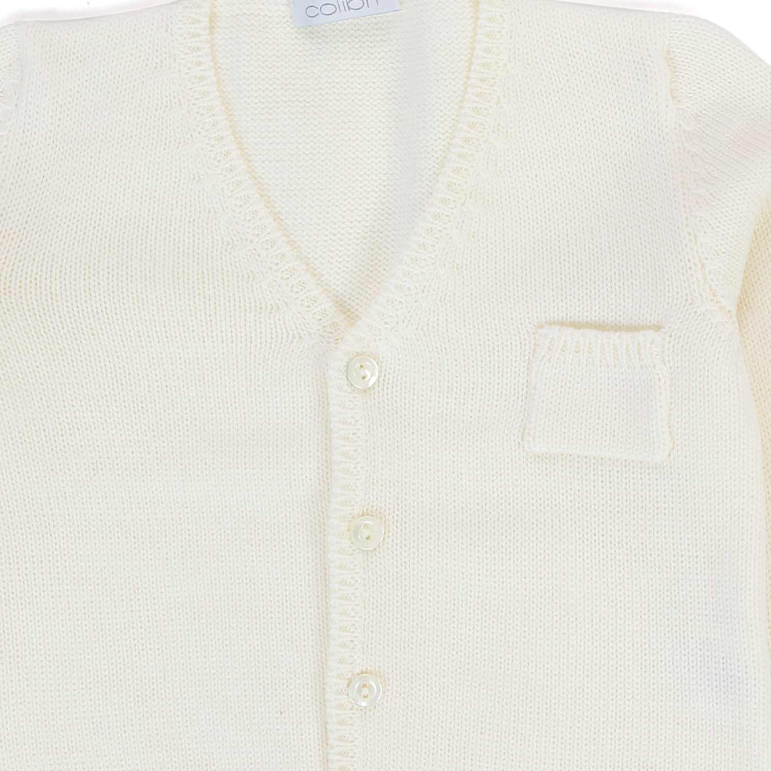 CARDIGAN BIANCO IN CASHWOOL BABY UNISEX - annameglio.com abbigliamento moda