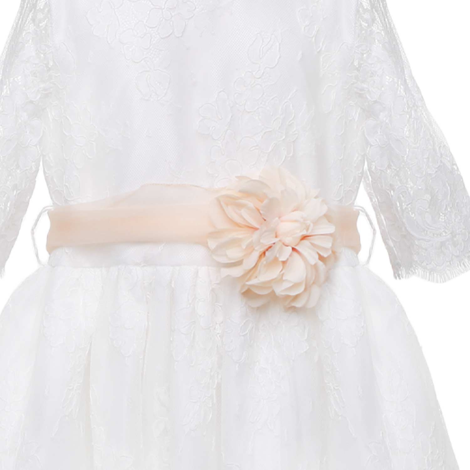 ABITO CERIMONIA BIANCO E PESCA BAMBINA TEEN - annameglio.com abbigliamento moda