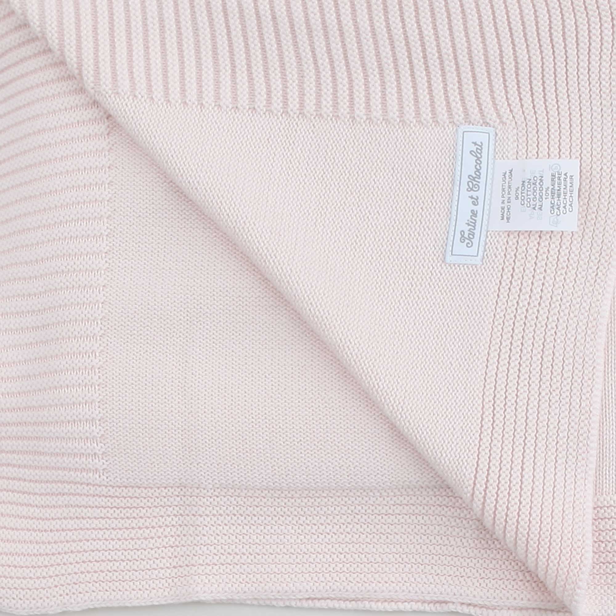 COPERTA COTONE E CACHEMIRE ROSA PER NEONATA - annameglio.com abbigliamento moda