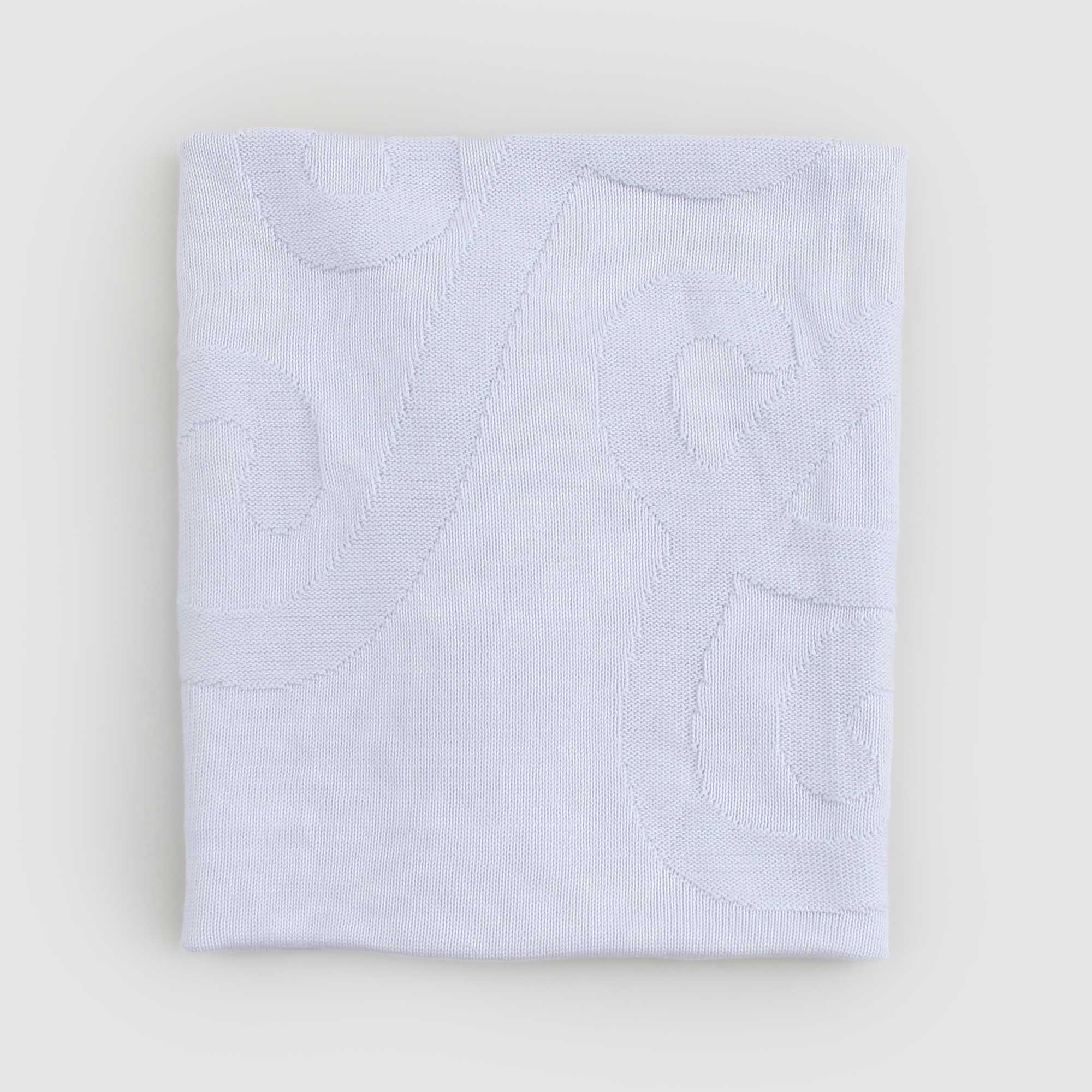 COPERTA COTONE E CACHEMIRE CELESTE PER NEONATO - annameglio.com abbigliamento moda