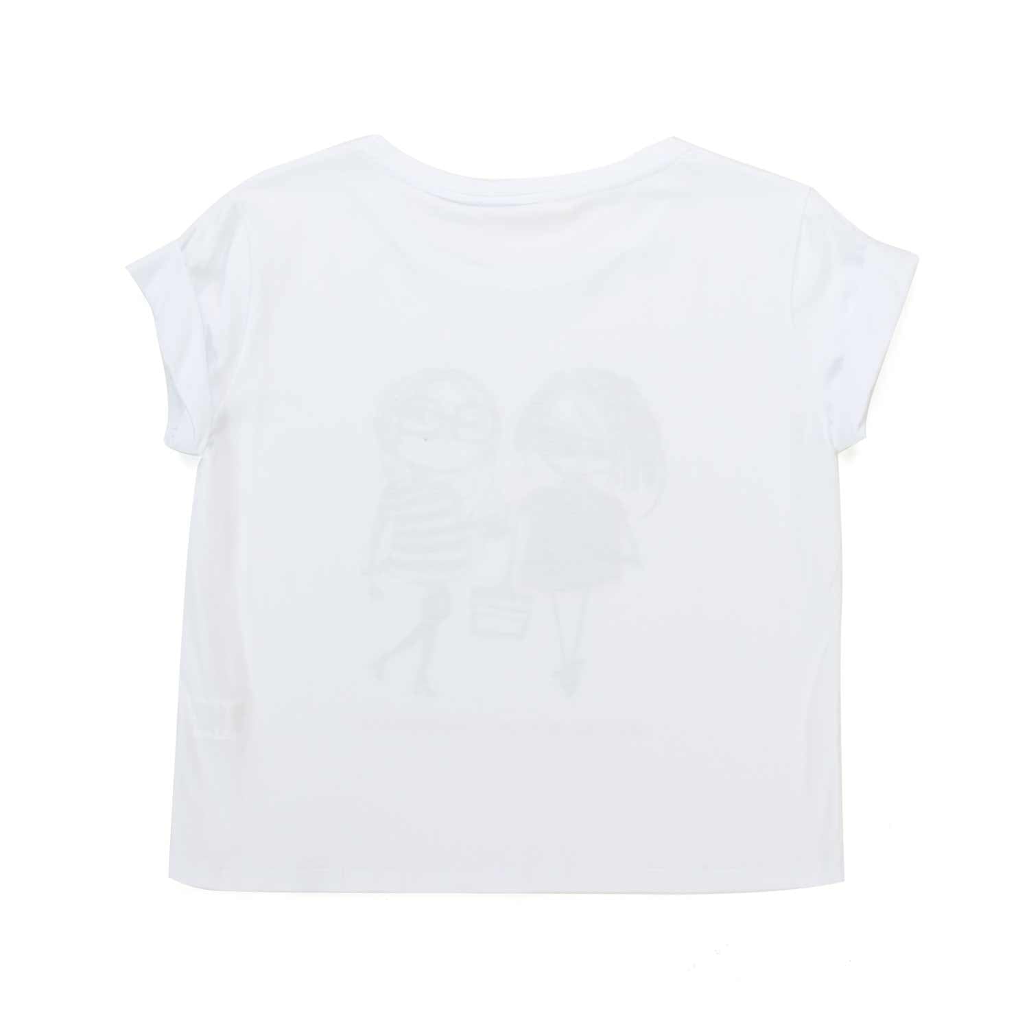 T-SHIRT BIANCA CON STAMPA DONNA E TEEN - annameglio.com abbigliamento moda