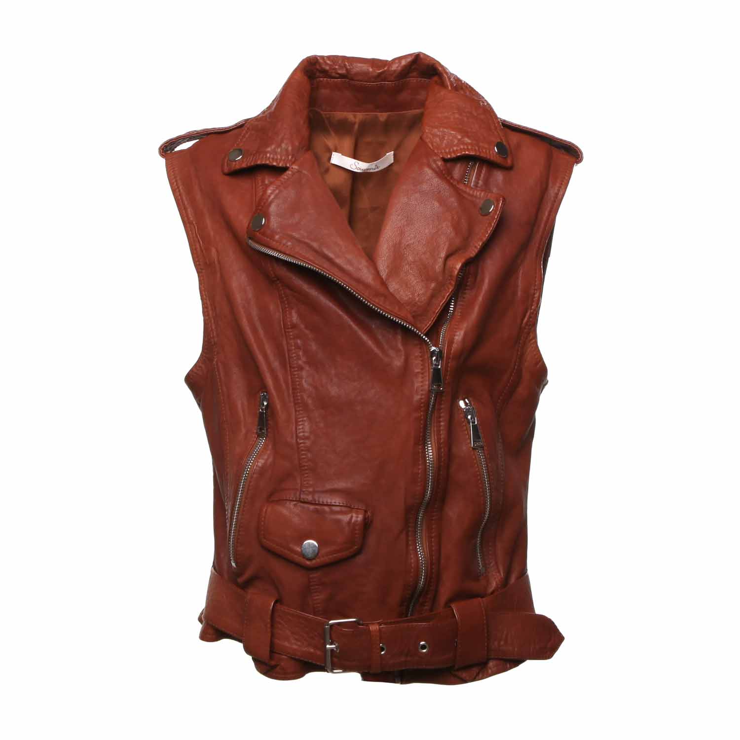 GILET DI PELLE COLOR CUOIO DONNA E TEEN - annameglio.com abbigliamento moda