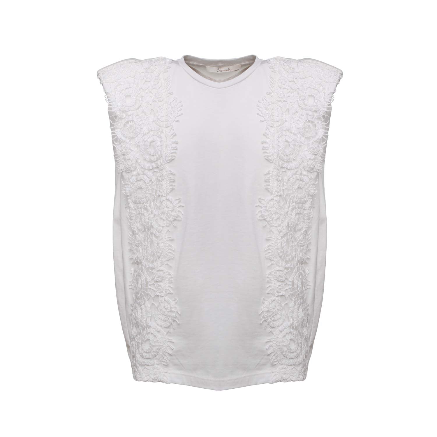 TOP SMANICATO BIANCO DONNA E TEEN - annameglio.com abbigliamento moda