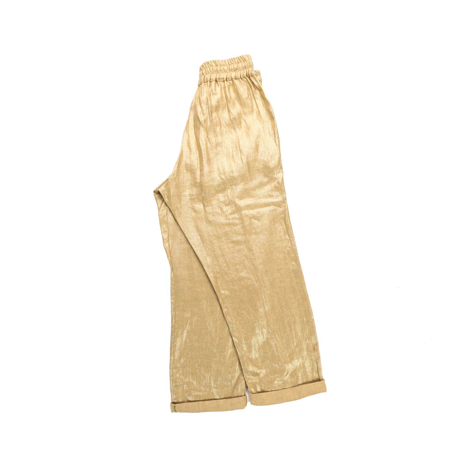 PANTALONE ORO IN LINO DONNA E TEEN - annameglio.com abbigliamento moda