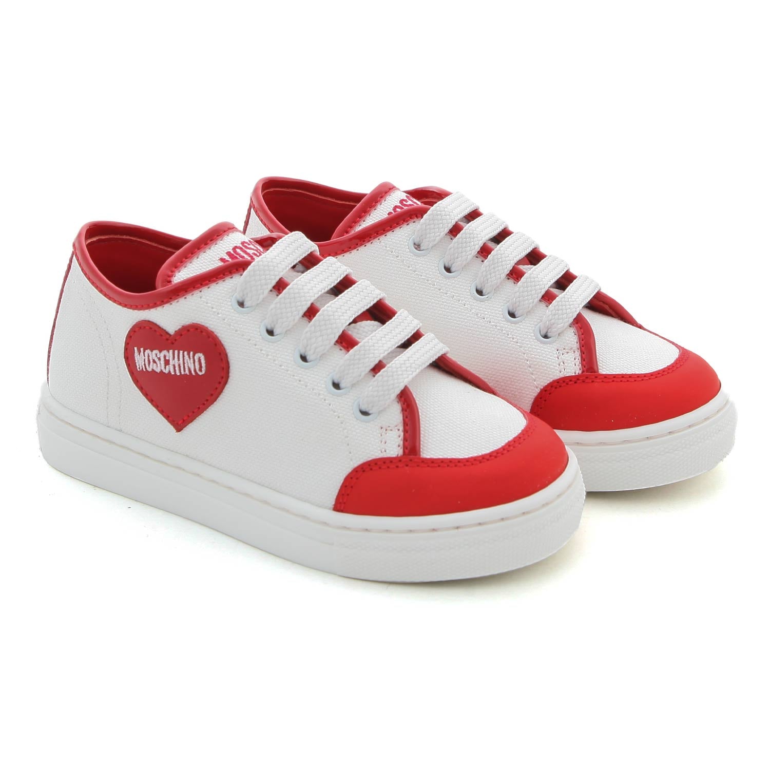 SNEAKER BIANCA E ROSSA BAMBINA BABY - annameglio.com abbigliamento moda