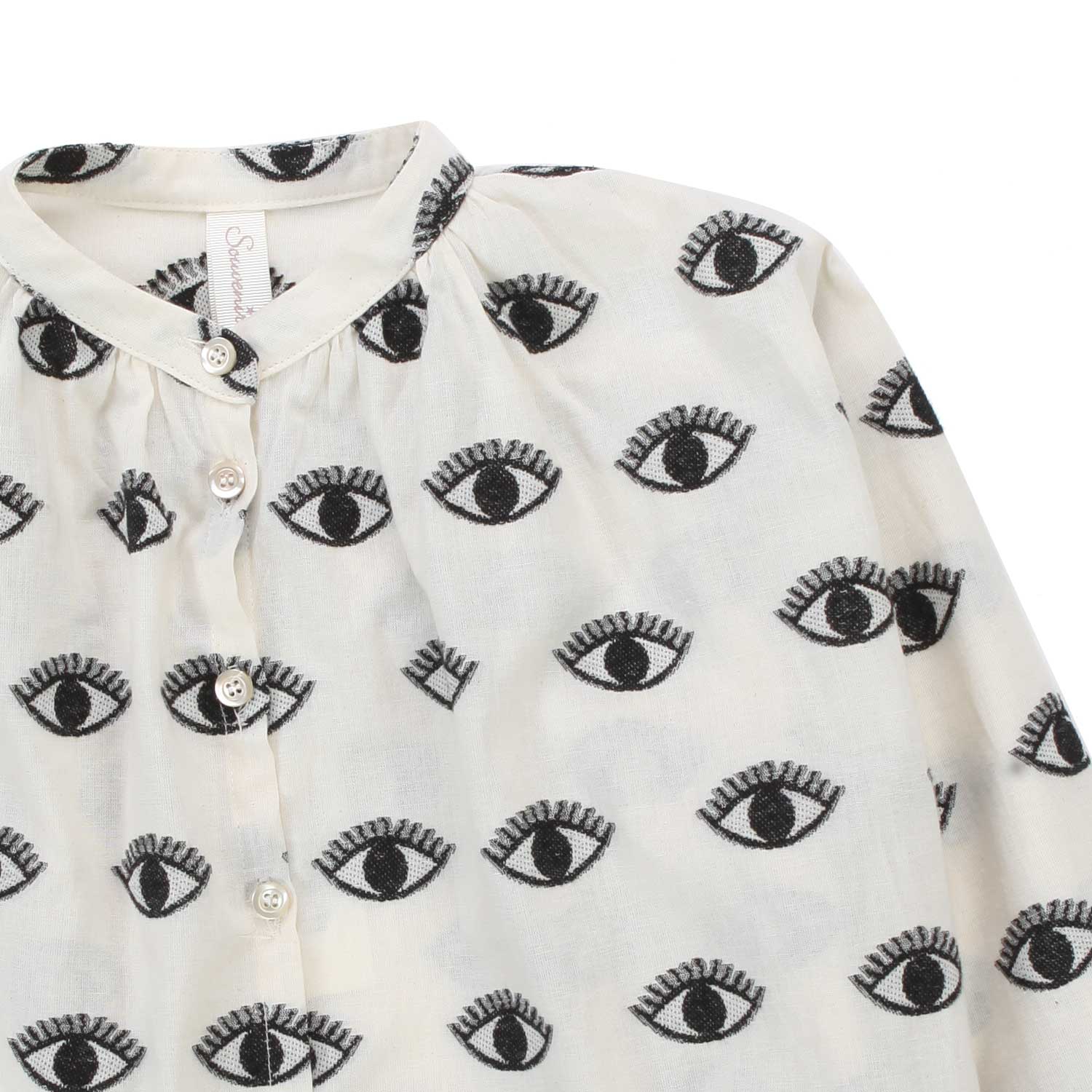 CAMICIA BIANCA CON RICAMI NERI BAMBINA E TEEN - annameglio.com abbigliamento moda