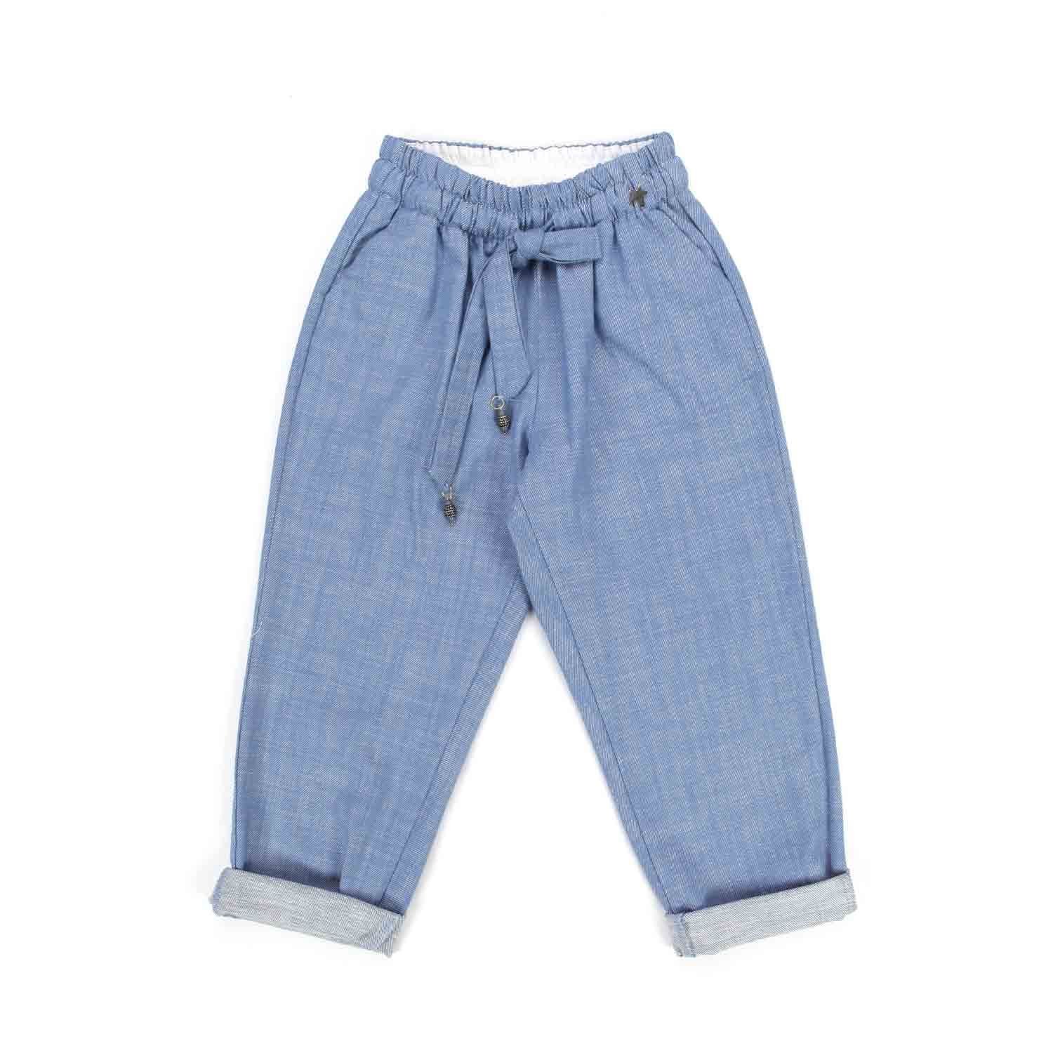 PANTALONE IN DENIM CHIARO BAMBINA E TEEN - annameglio.com abbigliamento moda