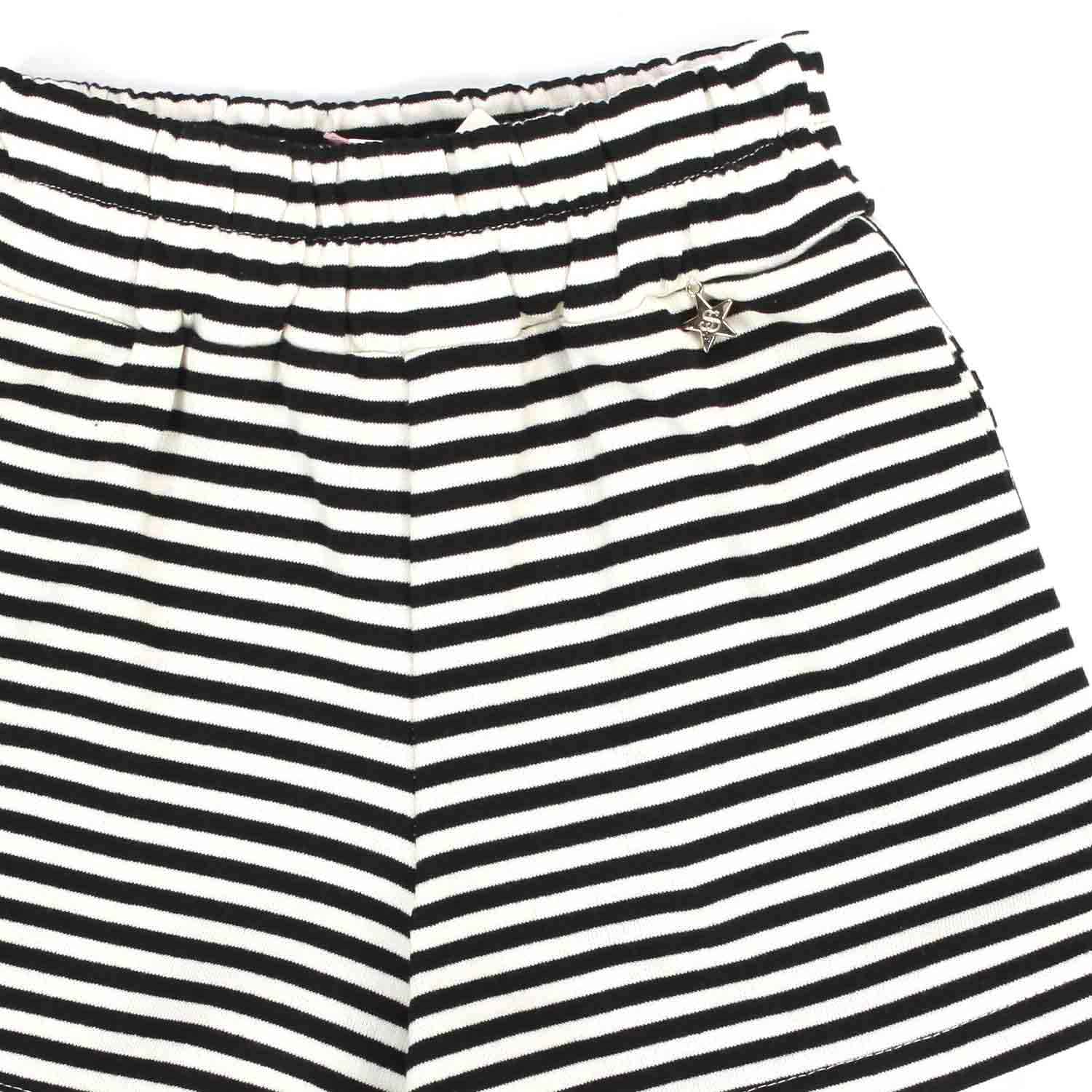 SHORTS BIANCHI E NERI A RIGHE BAMBINA E TEEN - annameglio.com abbigliamento moda