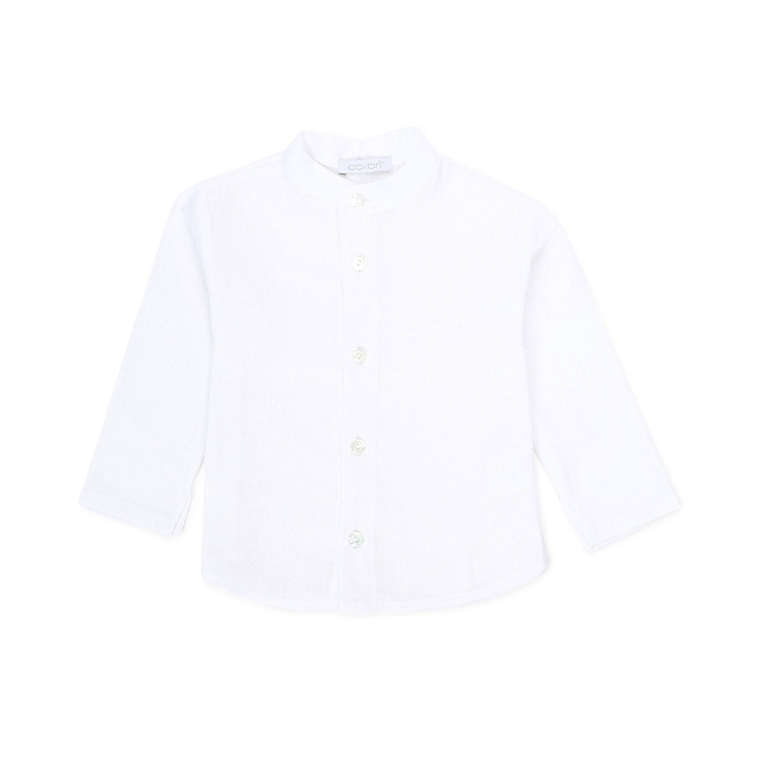 CAMICIA COREANA BIANCA DI LINO BEBÈ - annameglio.com abbigliamento moda