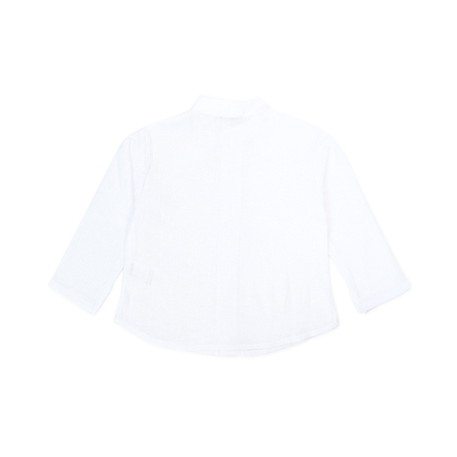 CAMICIA COREANA BIANCA DI LINO BEBÈ - annameglio.com abbigliamento moda