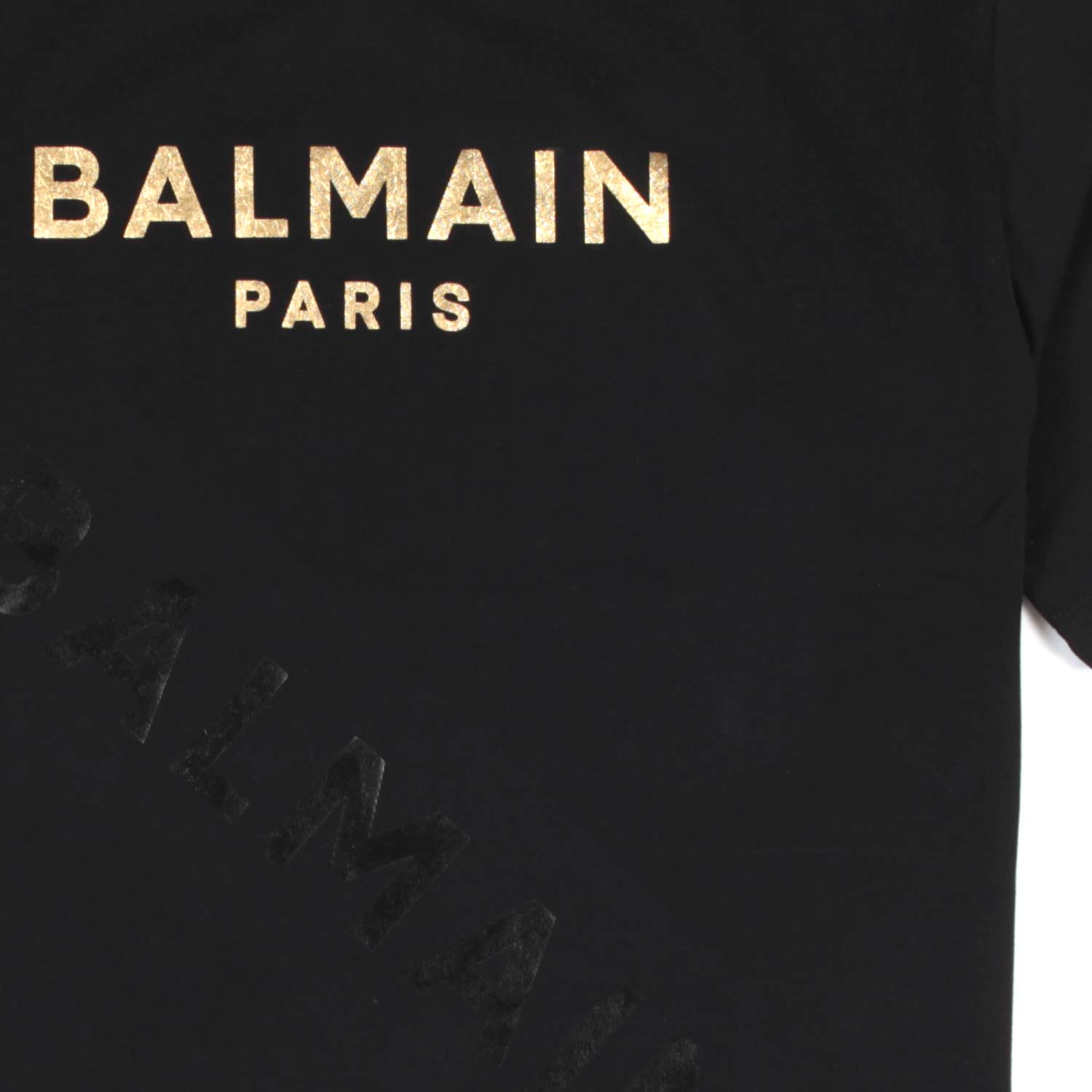 MAXI T-SHIRT NERA CON LOGO ORO BAMBINA E TEEN - annameglio.com abbigliamento moda