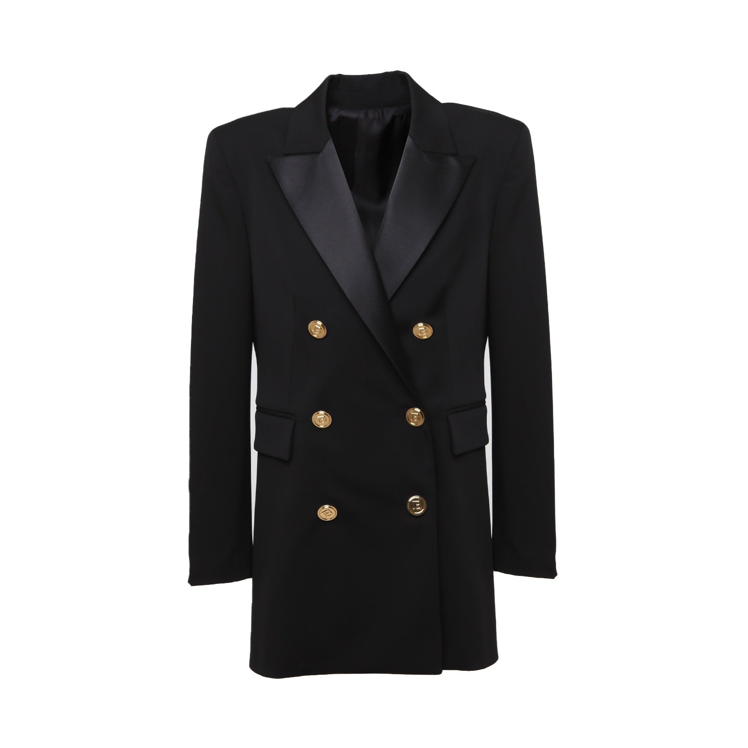 CAPPOTTO DOPPIOPETTO NERO CON BOTTONI ORO - annameglio.com abbigliamento moda