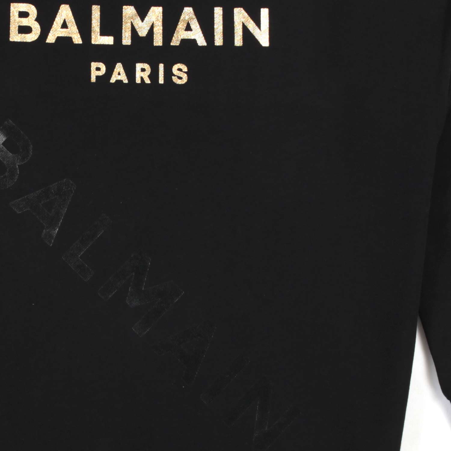 MAXI FELPA NERA CON LOGO ORO BAMBINA E TEEN - annameglio.com abbigliamento moda