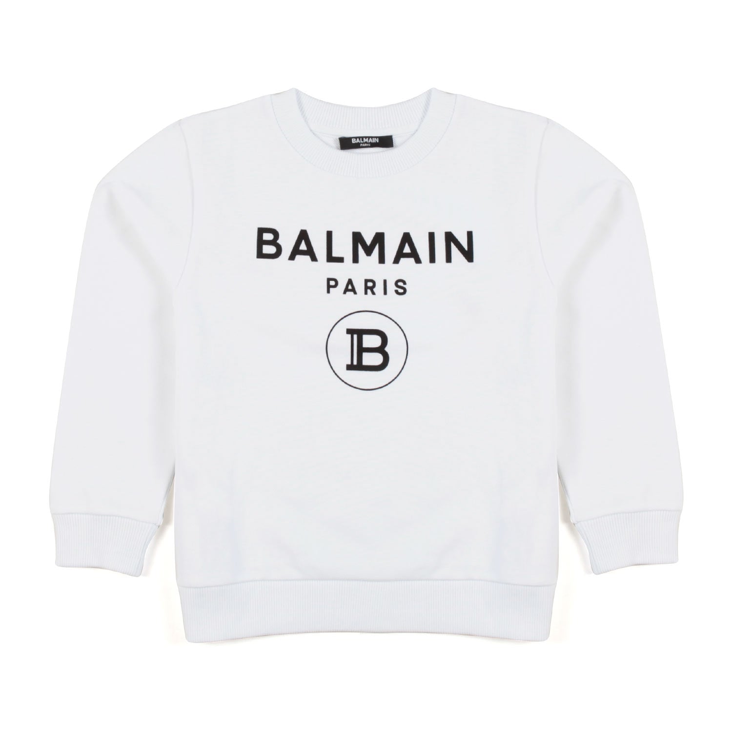 FELPA BIANCA CON LOGO NERO BAMBINA - annameglio.com abbigliamento moda