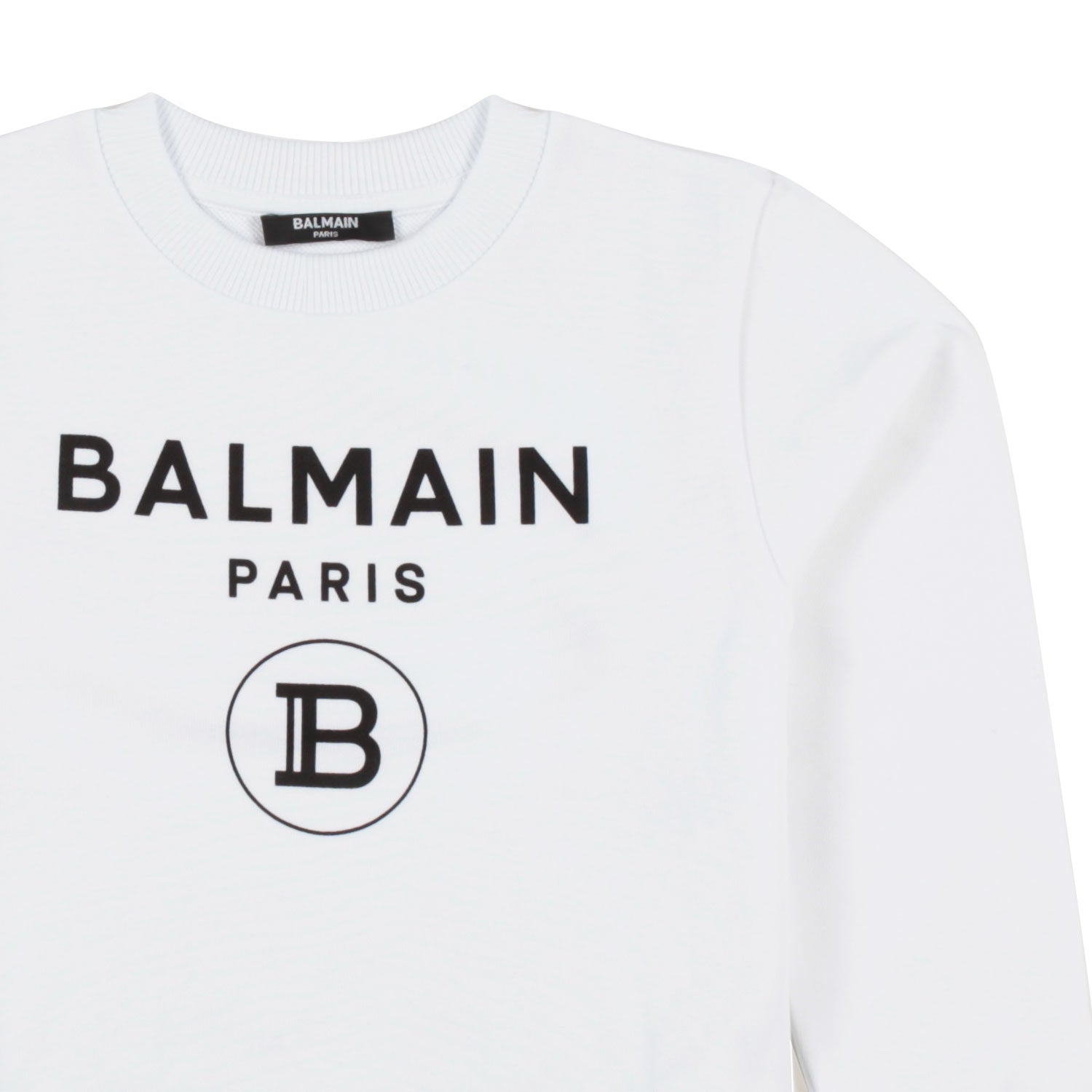 FELPA BIANCA CON LOGO NERO BAMBINA - annameglio.com abbigliamento moda