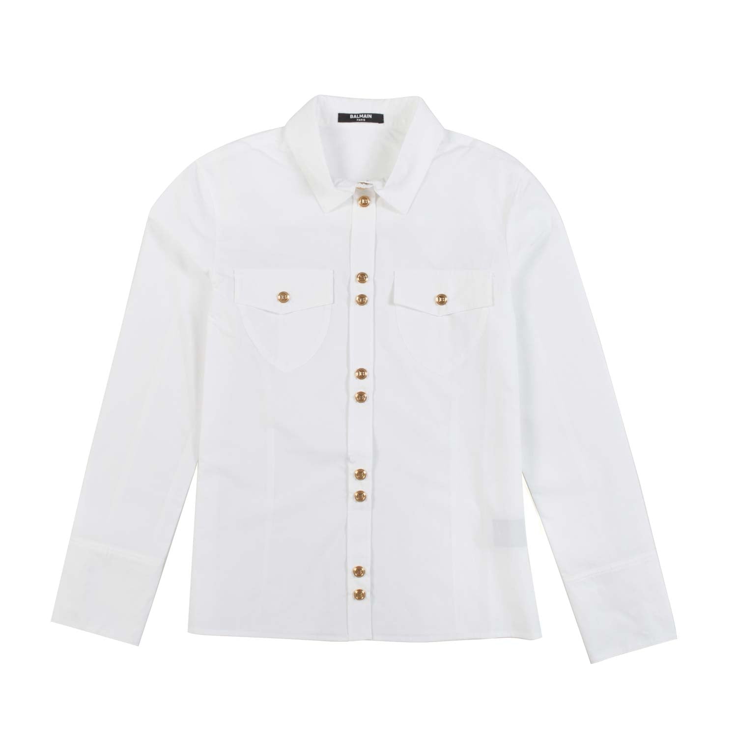 CAMICIA BIANCA CON BOTTONI ORO BAMBINA E TEEN - annameglio.com abbigliamento moda