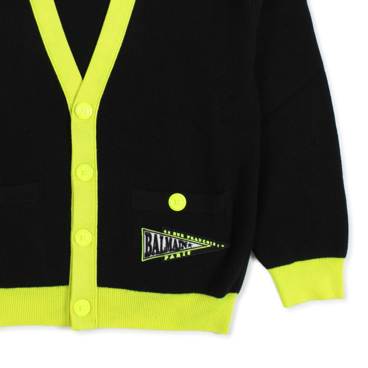 CARDIGAN NERO CON DETTAGLI FLUO BAMBINA E TEEN - annameglio.com abbigliamento moda