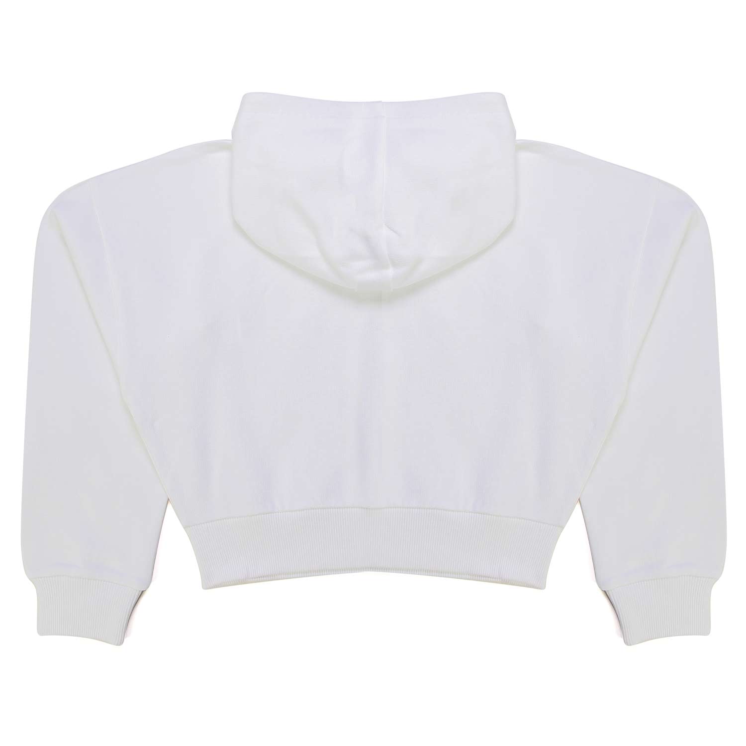 FELPA CROPPED BIANCA CON CAPPUCCIO BAMBINA E TEEN - annameglio.com abbigliamento moda