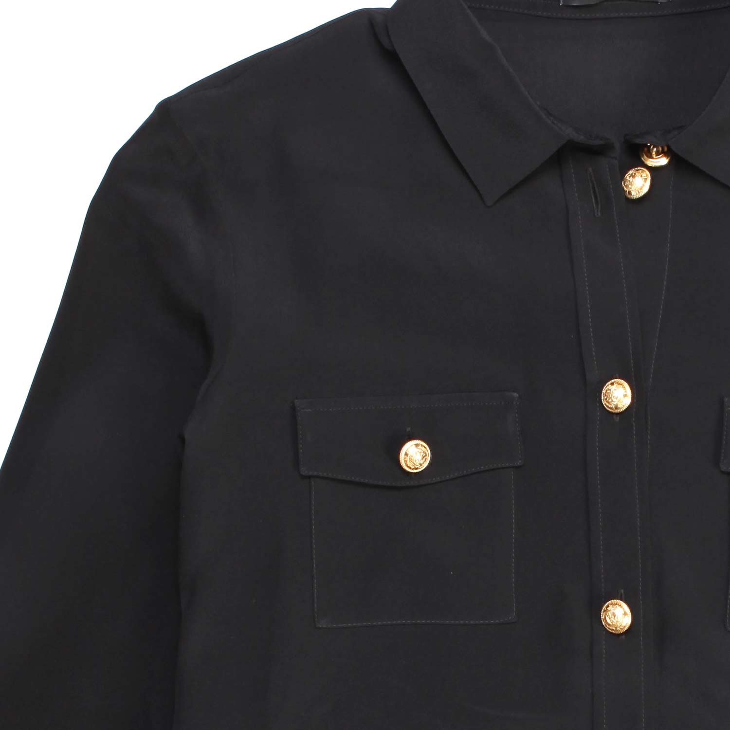 CAMICIA NERA DI SETA BAMBINA TEEN - annameglio.com abbigliamento moda