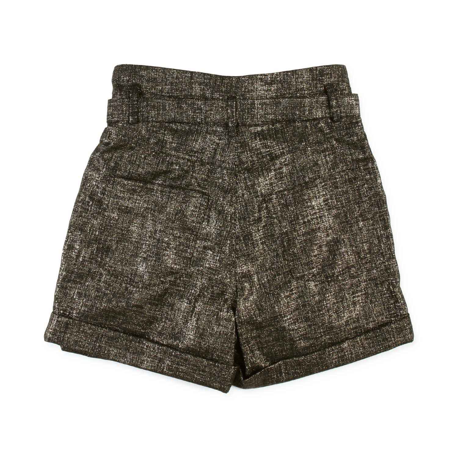 SHORTS DI LANA NERI E ORO LUREX BAMBINA TEEN - annameglio.com abbigliamento moda