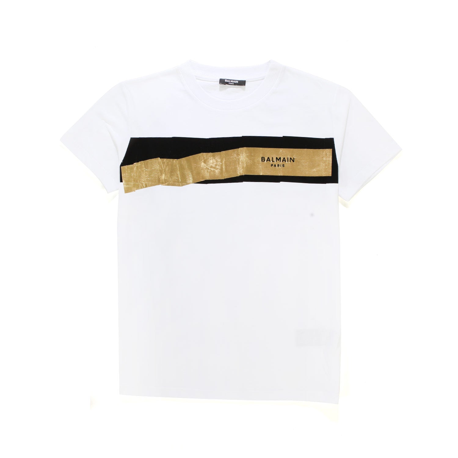 T-SHIRT BIANCA CON STAMPA NERA E ORO BAMBINA TEEN - annameglio.com abbigliamento moda