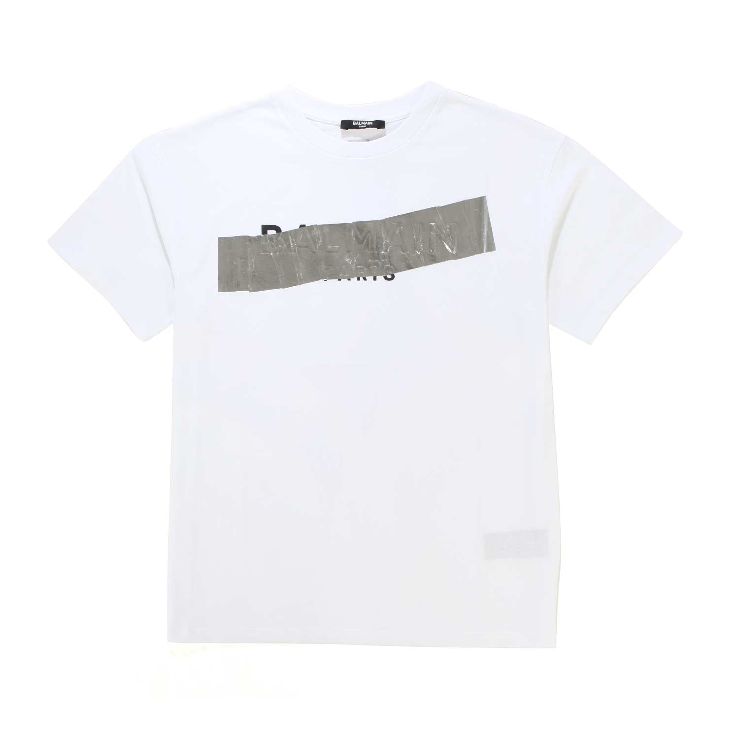 T-SHIRT BIANCA CON STRISCIA ARGENTO BAMBINA TEEN - annameglio.com abbigliamento moda