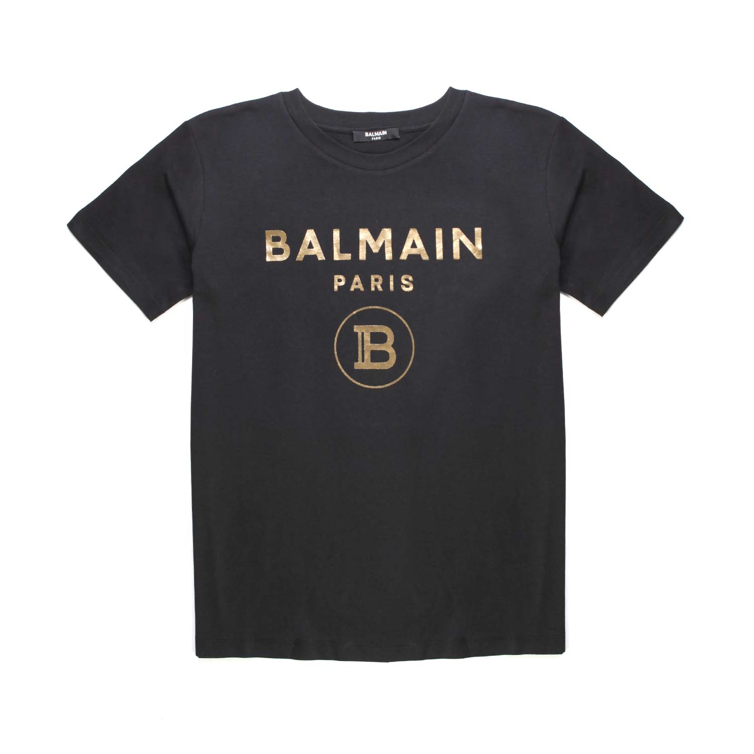 T-SHIRT NERA CON LOGO ORO BAMBINA TEEN - annameglio.com abbigliamento moda