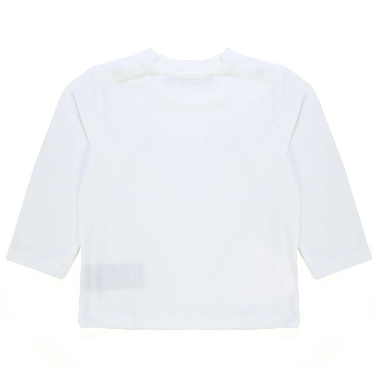 T-SHIRT LUNGA BIANCA E ORO BAMBINA BABY - annameglio.com abbigliamento moda