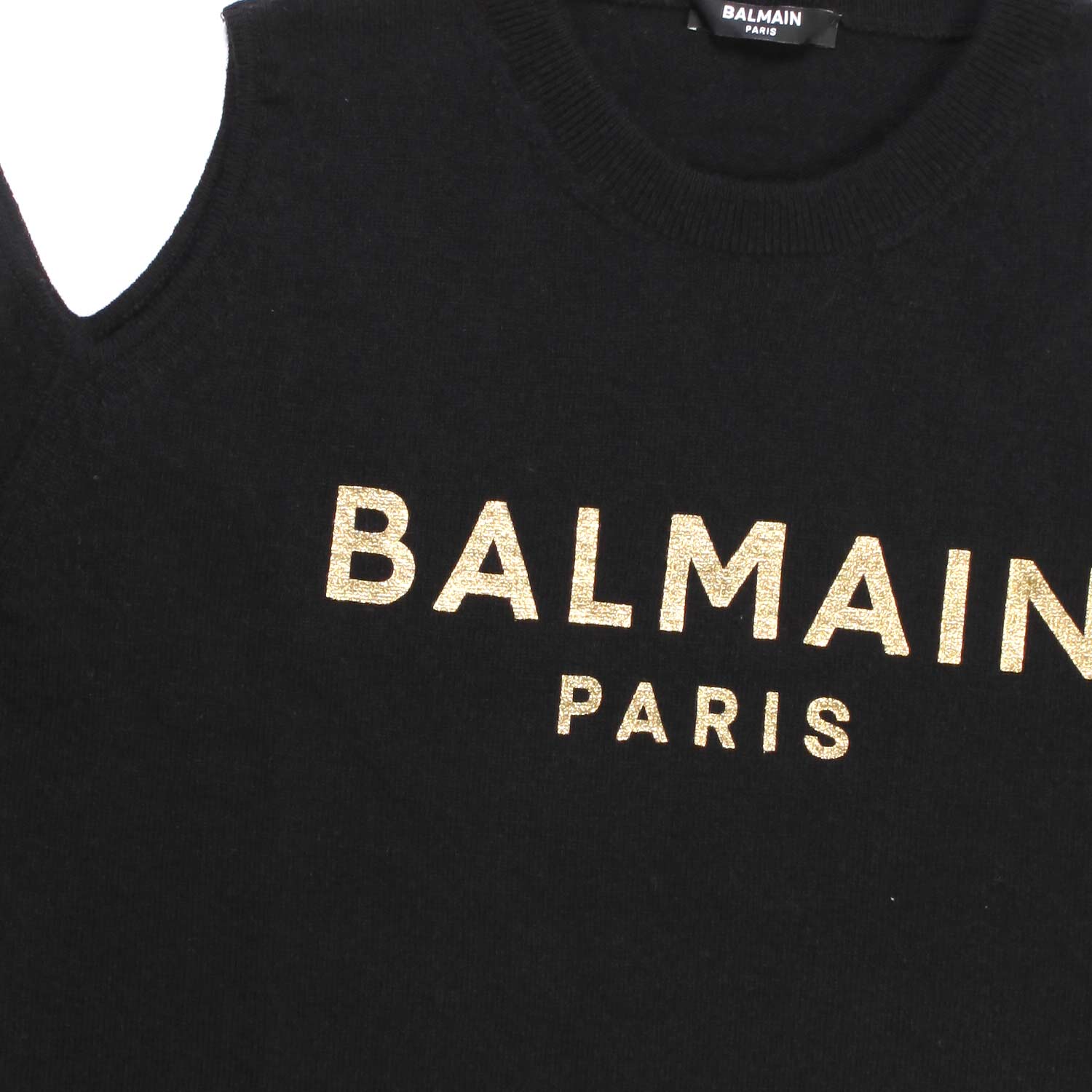 MAGLIONCINO CROPPED NERO E ORO BAMBINA TEEN - annameglio.com abbigliamento moda