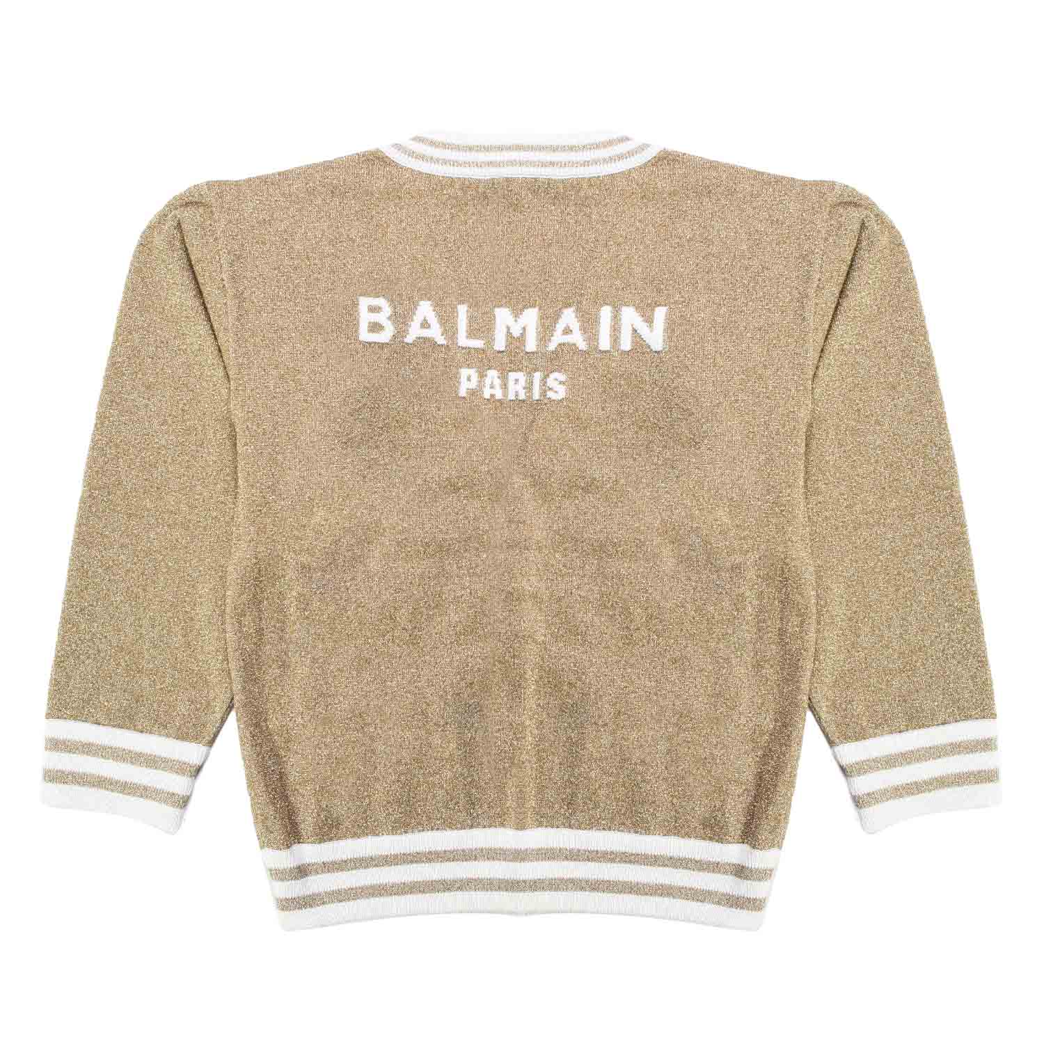 CARDIGAN ORO E BIANCO BAMBINA TEEN - annameglio.com abbigliamento moda