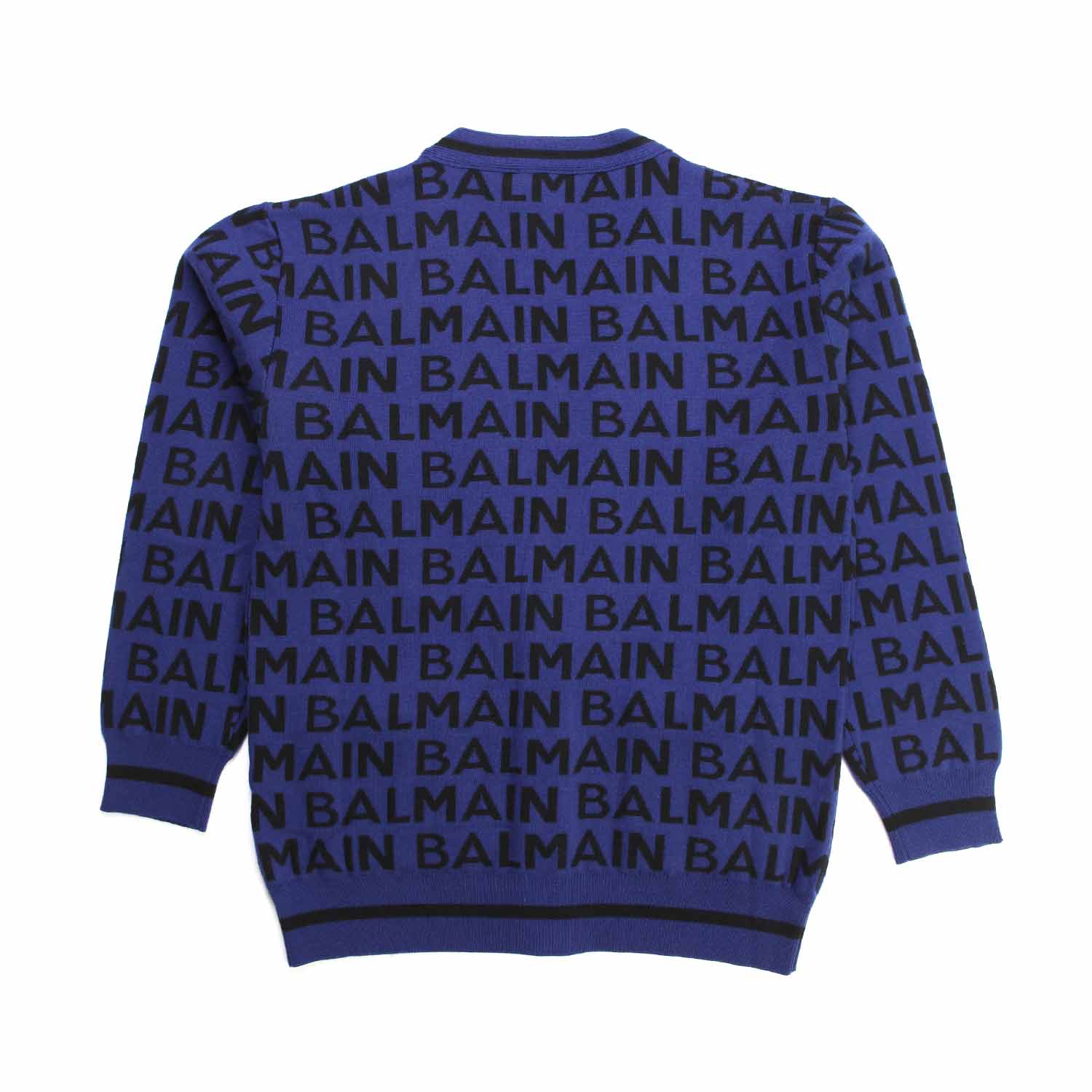 CARDIGAN JACQUARD BLU E NERO BAMBINA TEEN - annameglio.com abbigliamento moda