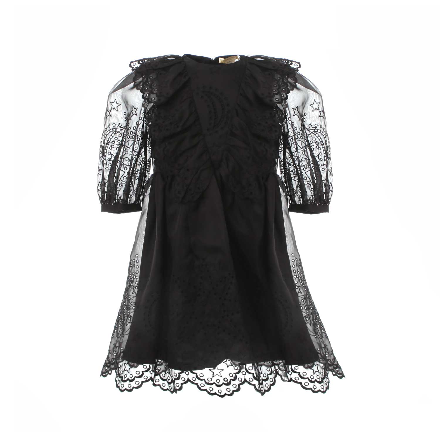 ABITO DI SETA NERO BAMBINA E TEENAGER - annameglio.com abbigliamento moda