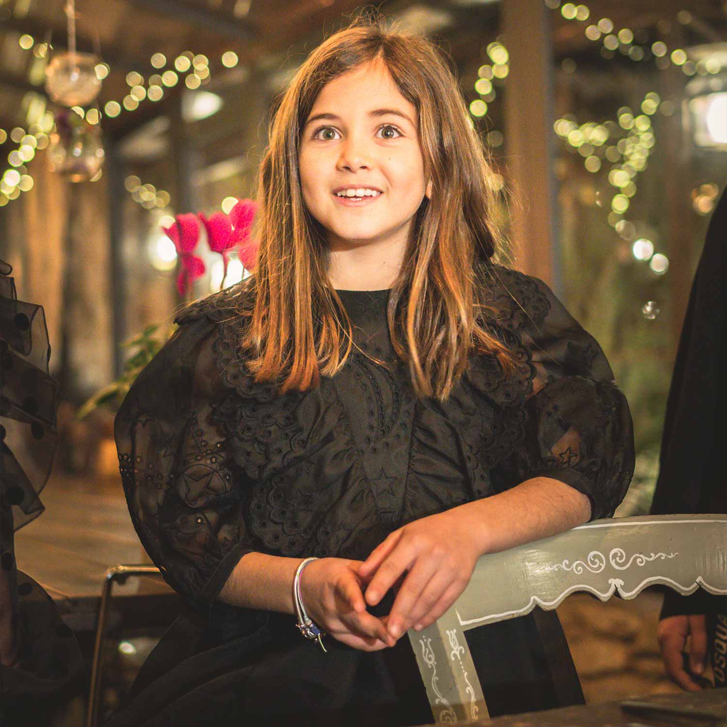 ABITO DI SETA NERO BAMBINA E TEENAGER - annameglio.com abbigliamento moda