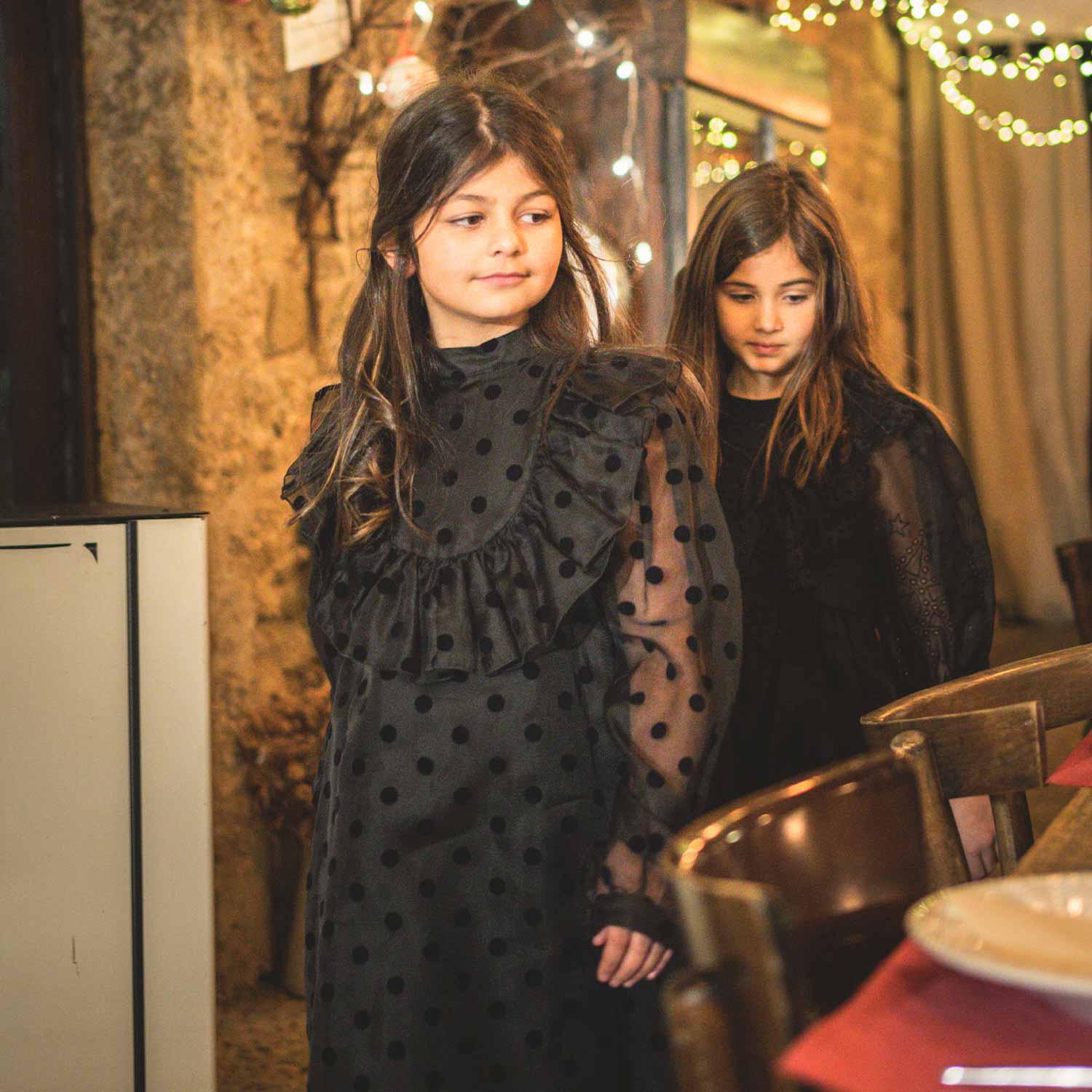 ABITO NERO DI SETA CON POIS DI VELLUTO - annameglio.com abbigliamento moda