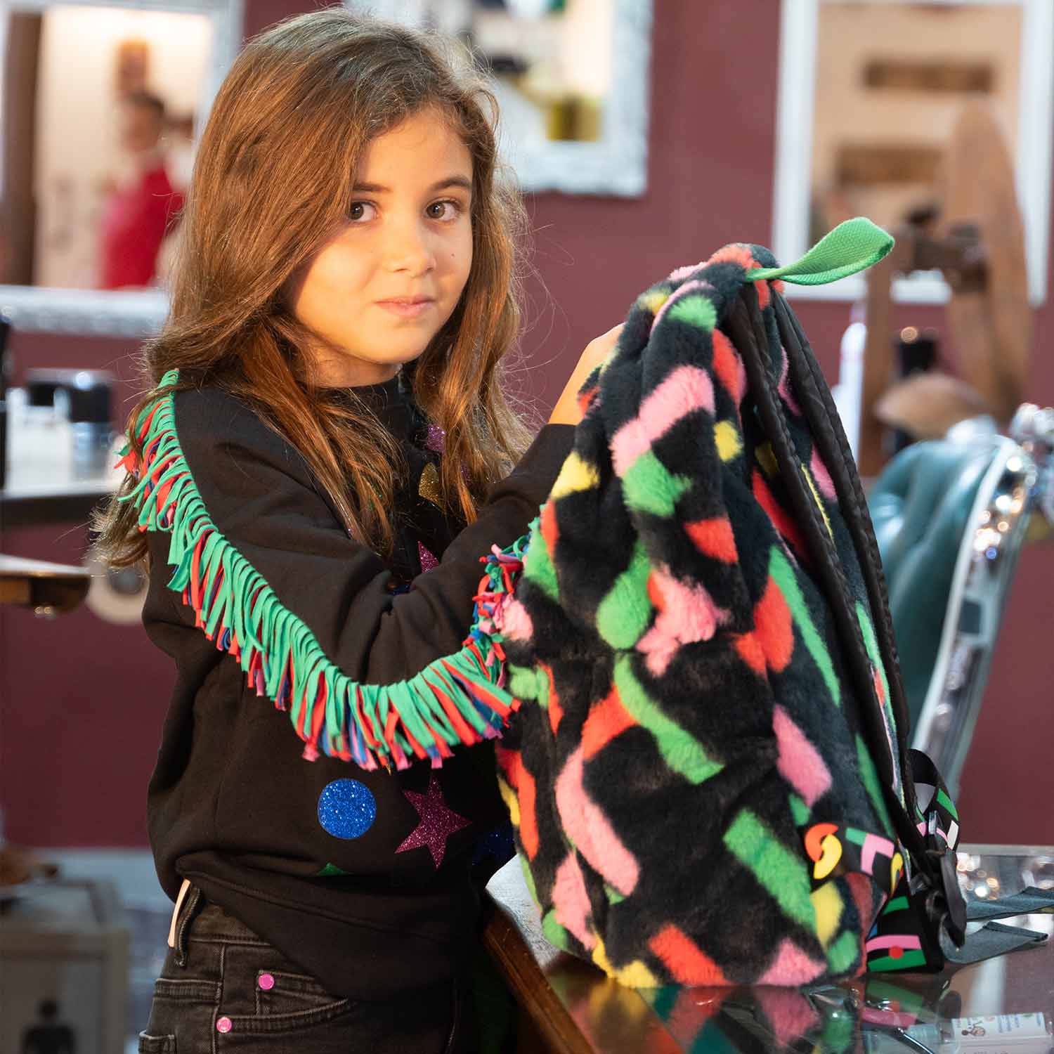 ZAINO UNISEX MULTICOLOR IN ECOPELLICCIA - annameglio.com abbigliamento moda