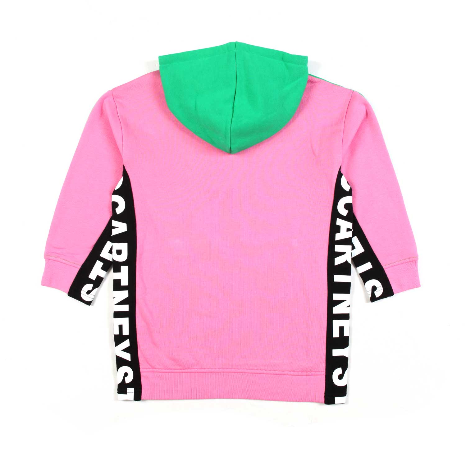 ABITO IN FELPA ROSA E VERDE CON CAPPUCCIO - annameglio.com abbigliamento moda
