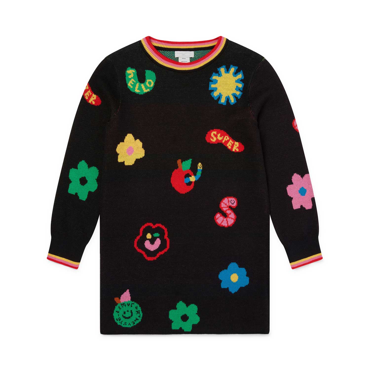 ABITO NERO E MULTICOLOR BAMBINA E TEEN - annameglio.com abbigliamento moda