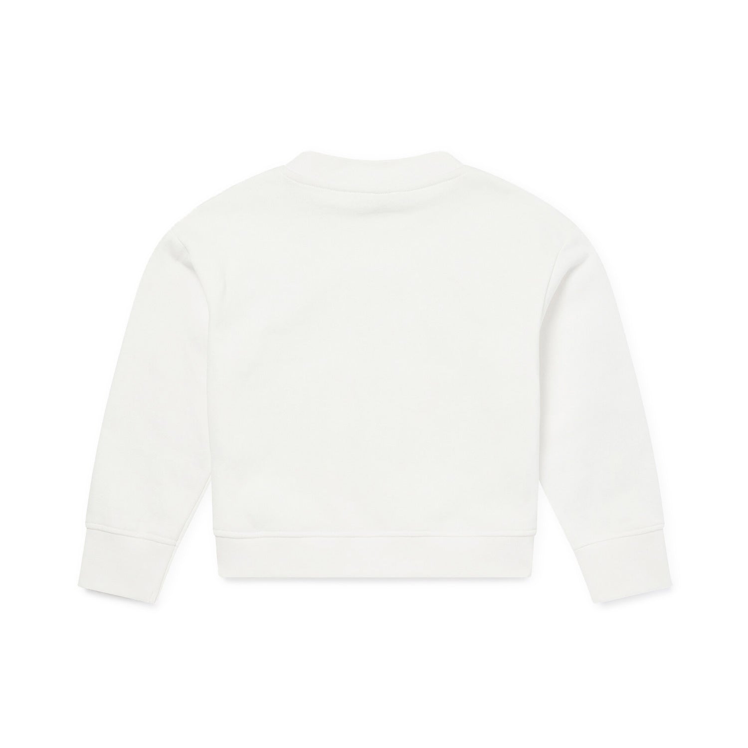 FELPA BIANCA CON LOGO MULTICOLOR BAMBINA - annameglio.com abbigliamento moda