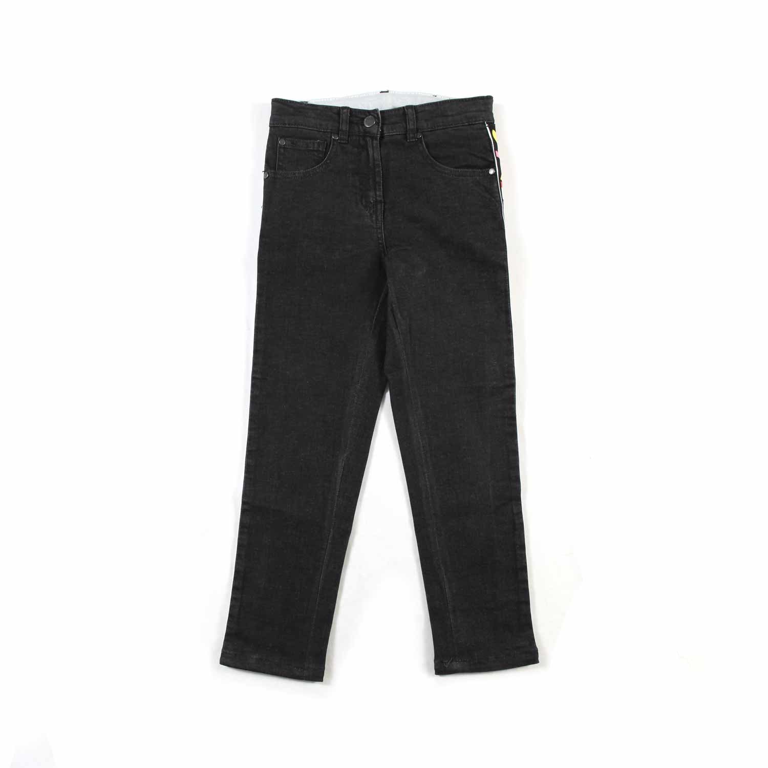 JEANS NERO CON LOGHI MULTICOLOR - annameglio.com abbigliamento moda