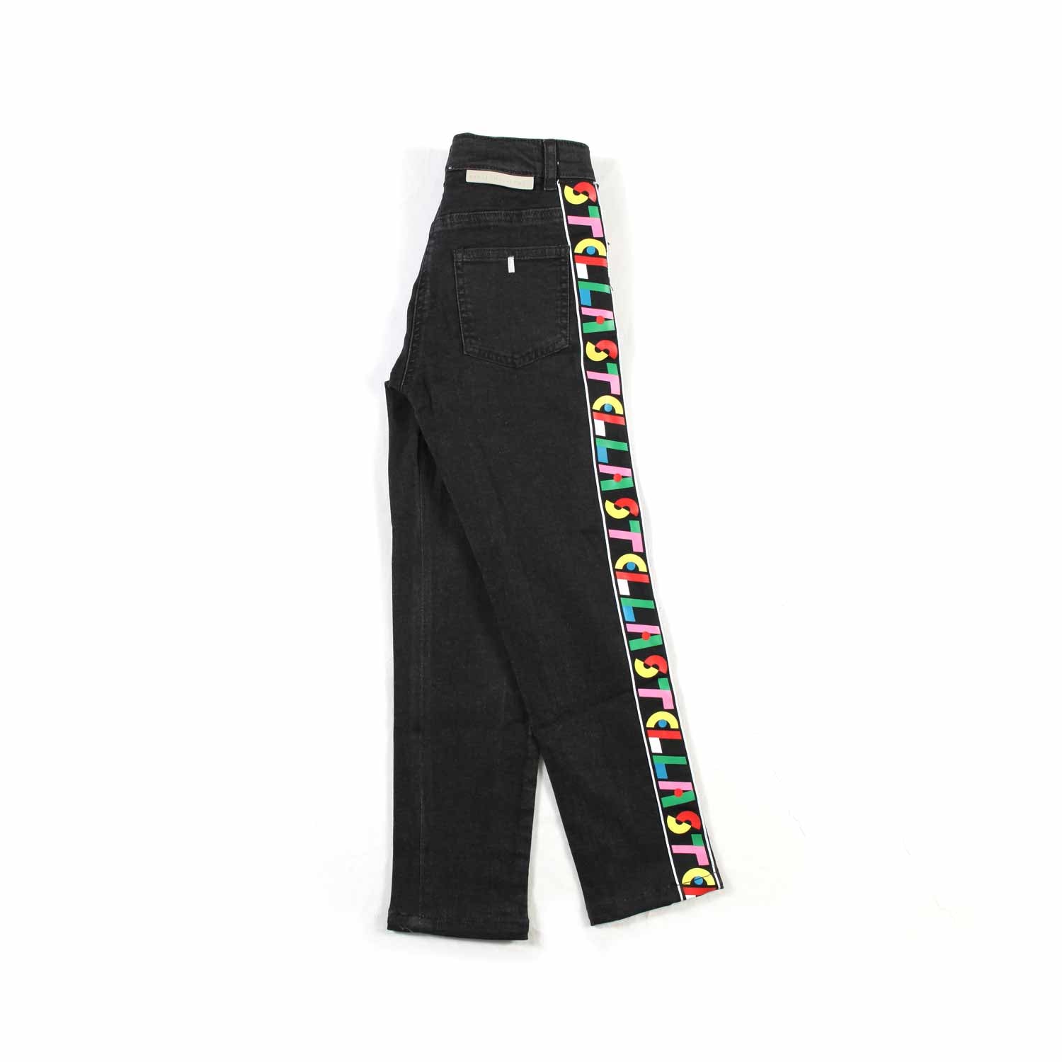 JEANS NERO CON LOGHI MULTICOLOR - annameglio.com abbigliamento moda