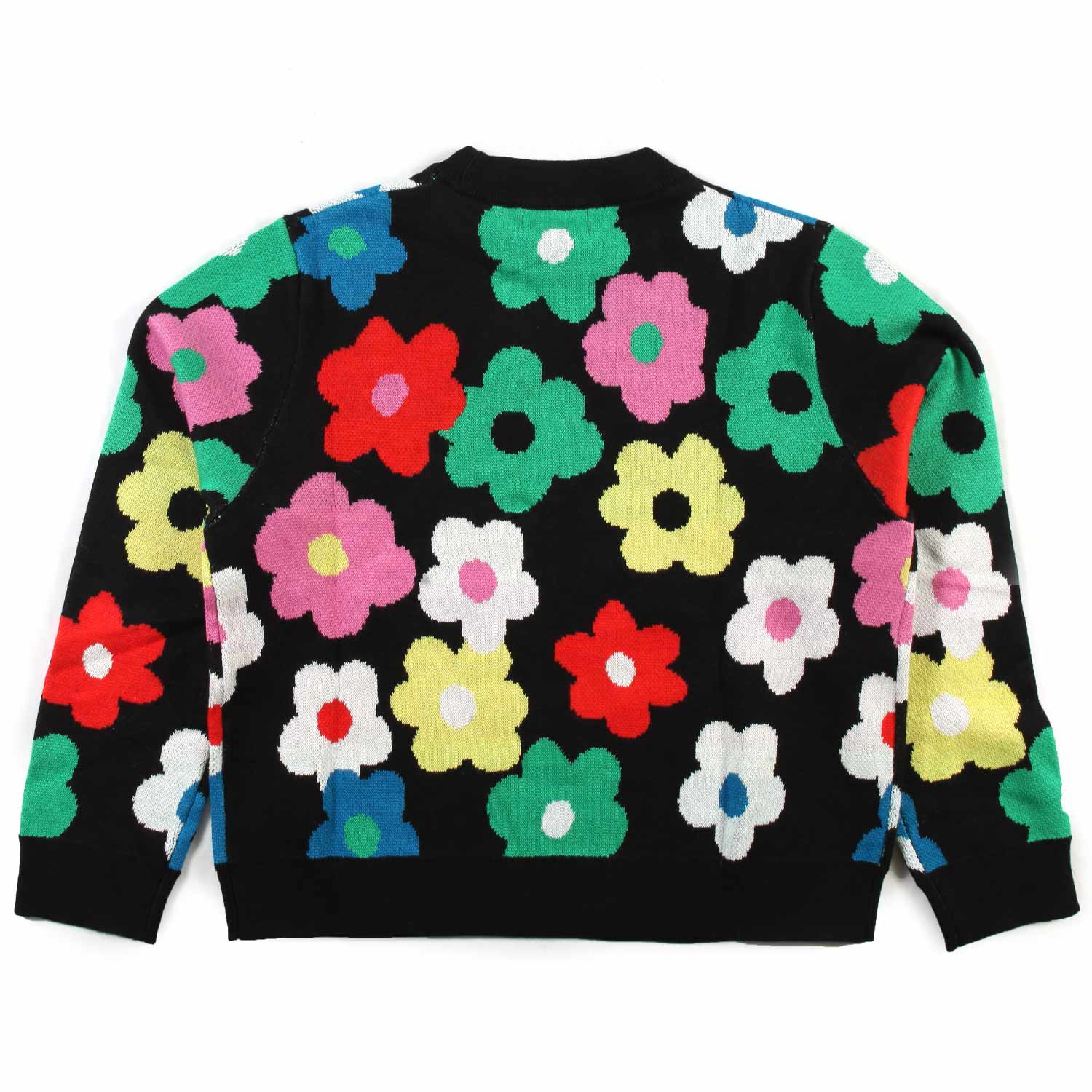 PULLOVER NERO CON FIORI MULTICOLOR BAMBINA E TEEN - annameglio.com abbigliamento moda