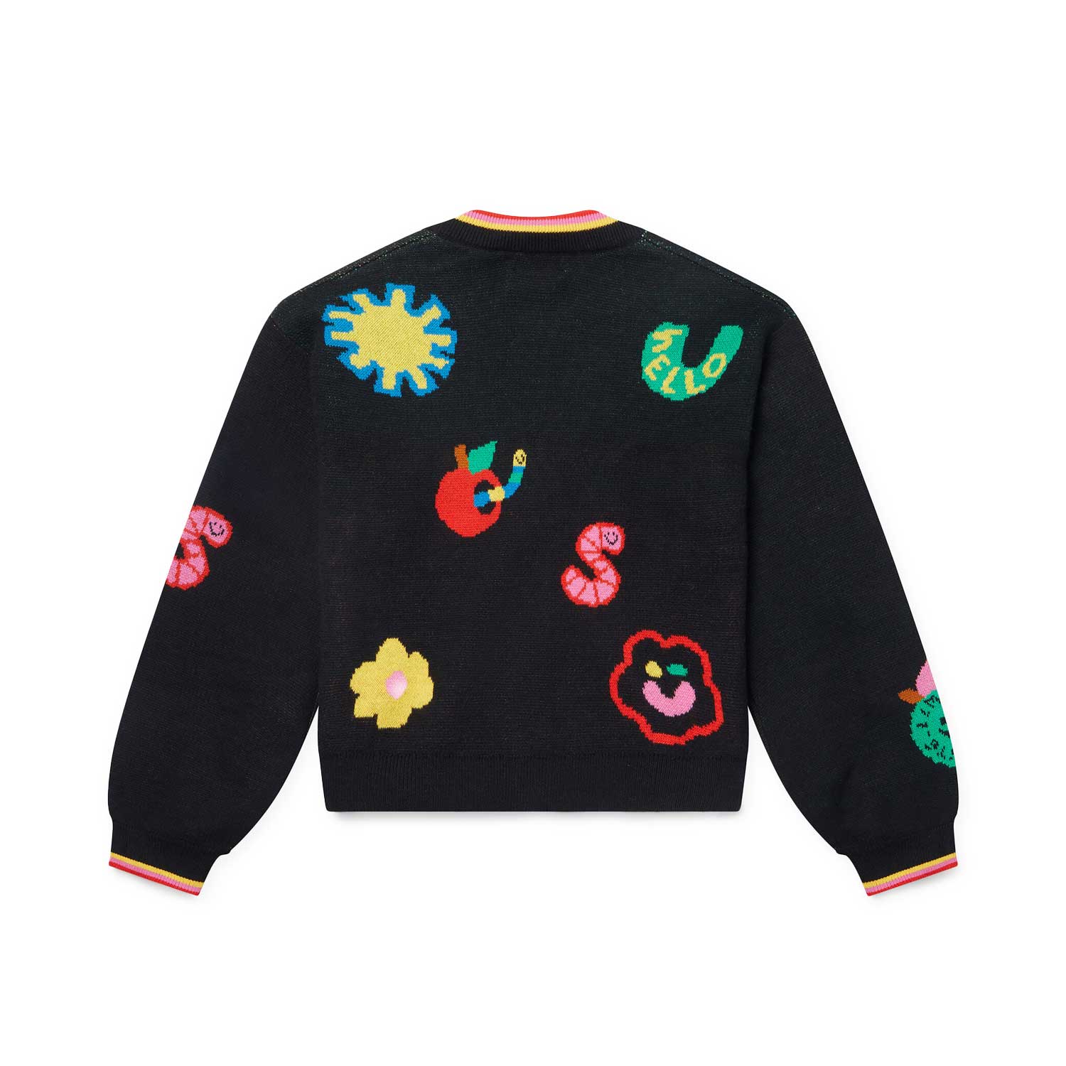 CARDIGAN NERO E MULTICOLOR BAMBINA - annameglio.com abbigliamento moda