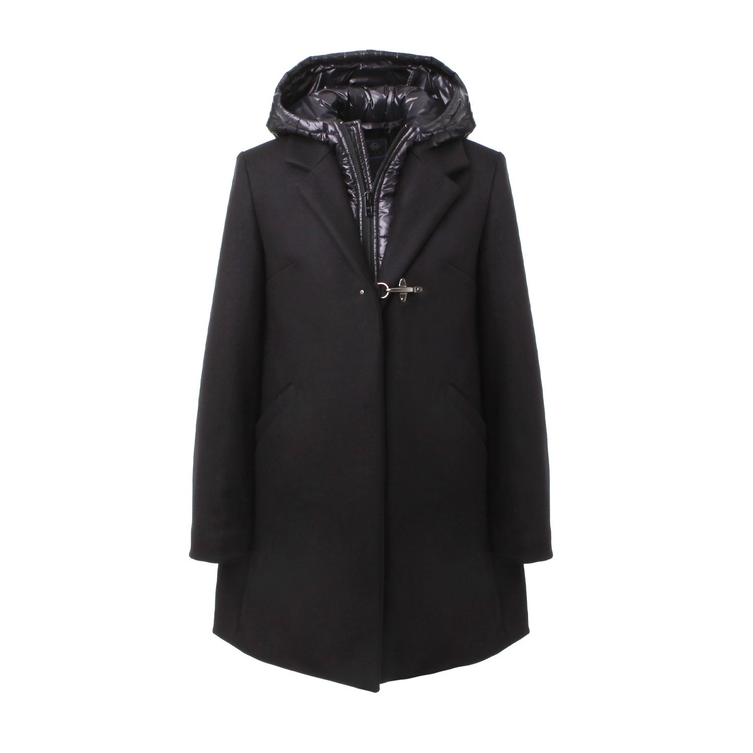 CAPPOTTO NERO CON GILET BAMBINA E TEENAGER - annameglio.com abbigliamento moda